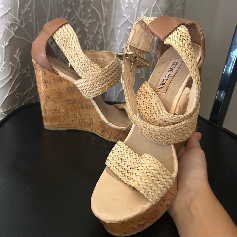 Steve Madden Platform Wedge Lace Sandals